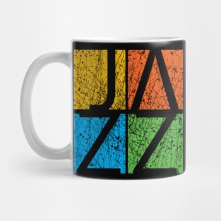 Colorful JAZZ  Creative Typographic Artwork Mug